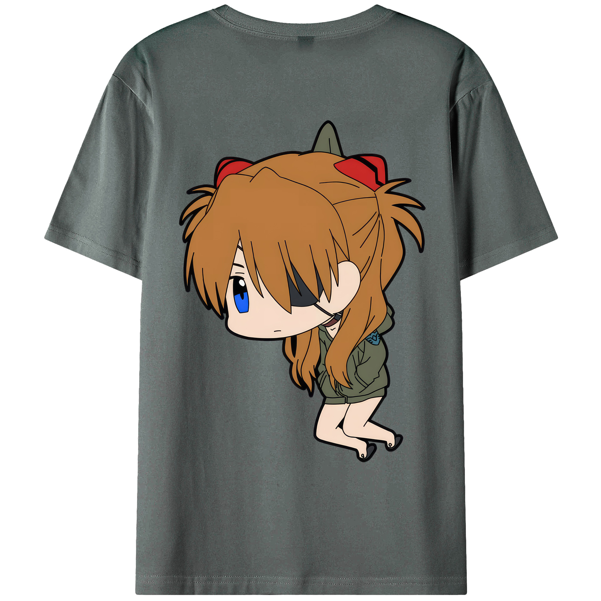 （画像用） EVA 新世紀エヴァンゲリオン 綿100％ メンズ半袖Tシャツ（バックプリント） 通気性